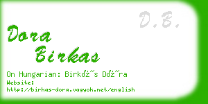 dora birkas business card